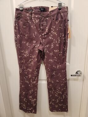 NYDJ Purple Floral Jeans